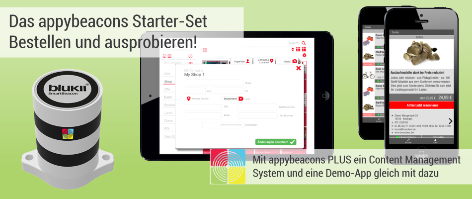 appy beacons Starter Set Blukii